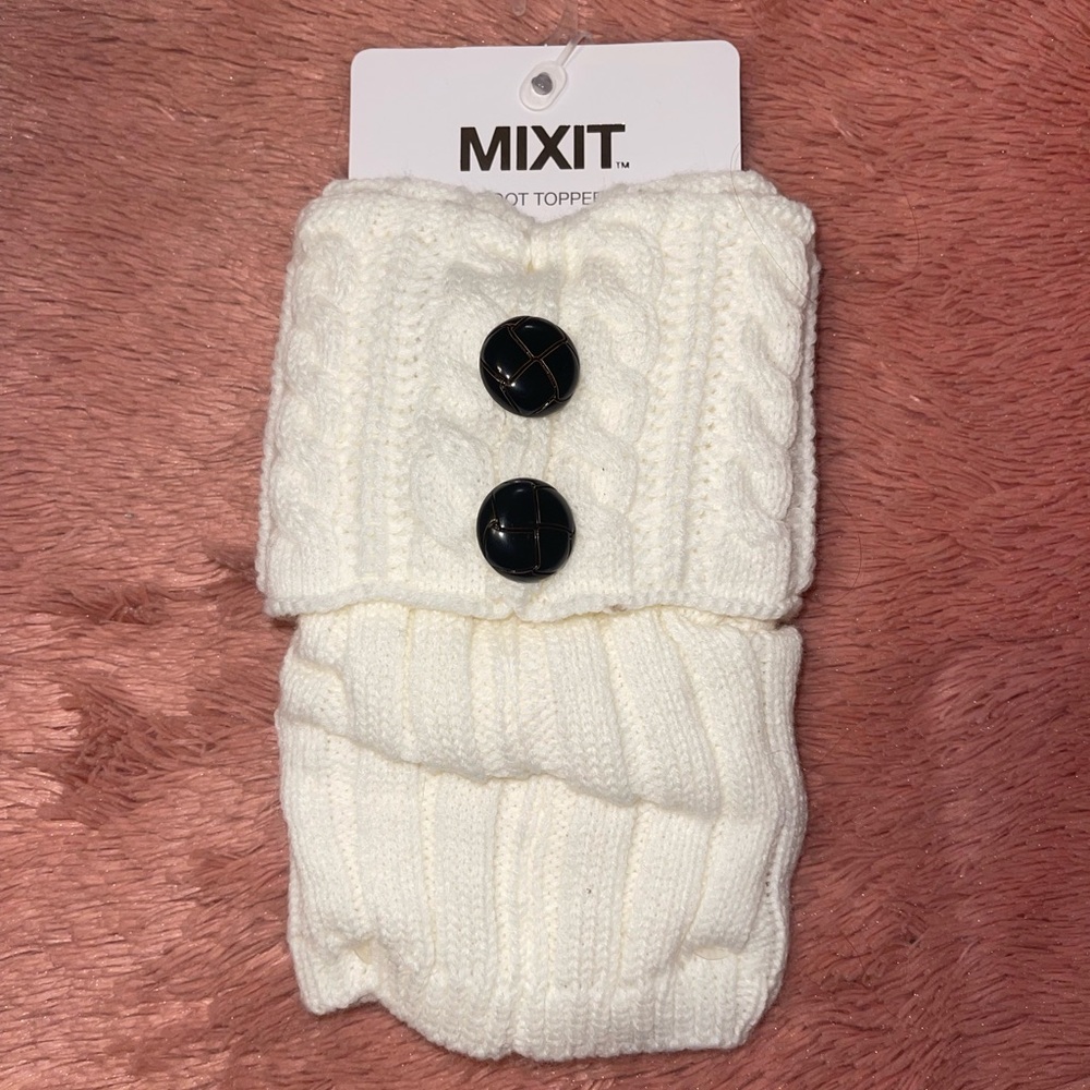 Mixit Ivory Cable Knit Boot Cuffs